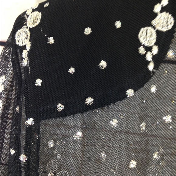 SOLD ~ Super Sheer Sparkly Cover Top Size Medium - Picture 5 of 8
